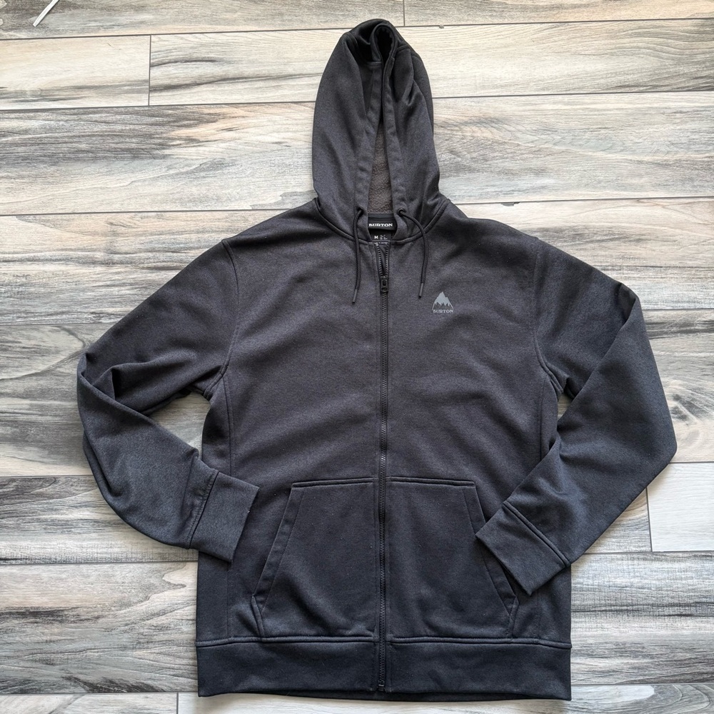 Burton Full Zip Hoodie Black Men’s Medium Outdoor Casual Sweatshirt
